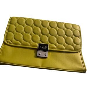 LULU BY LULU GUINESS Lime Green Envelope Style Clutch